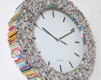 etsy colorstorydesigns Recycled Magazine Clock